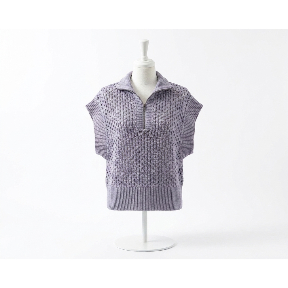 NEW VARLEY gaines half-zip knit sweater in thistle down